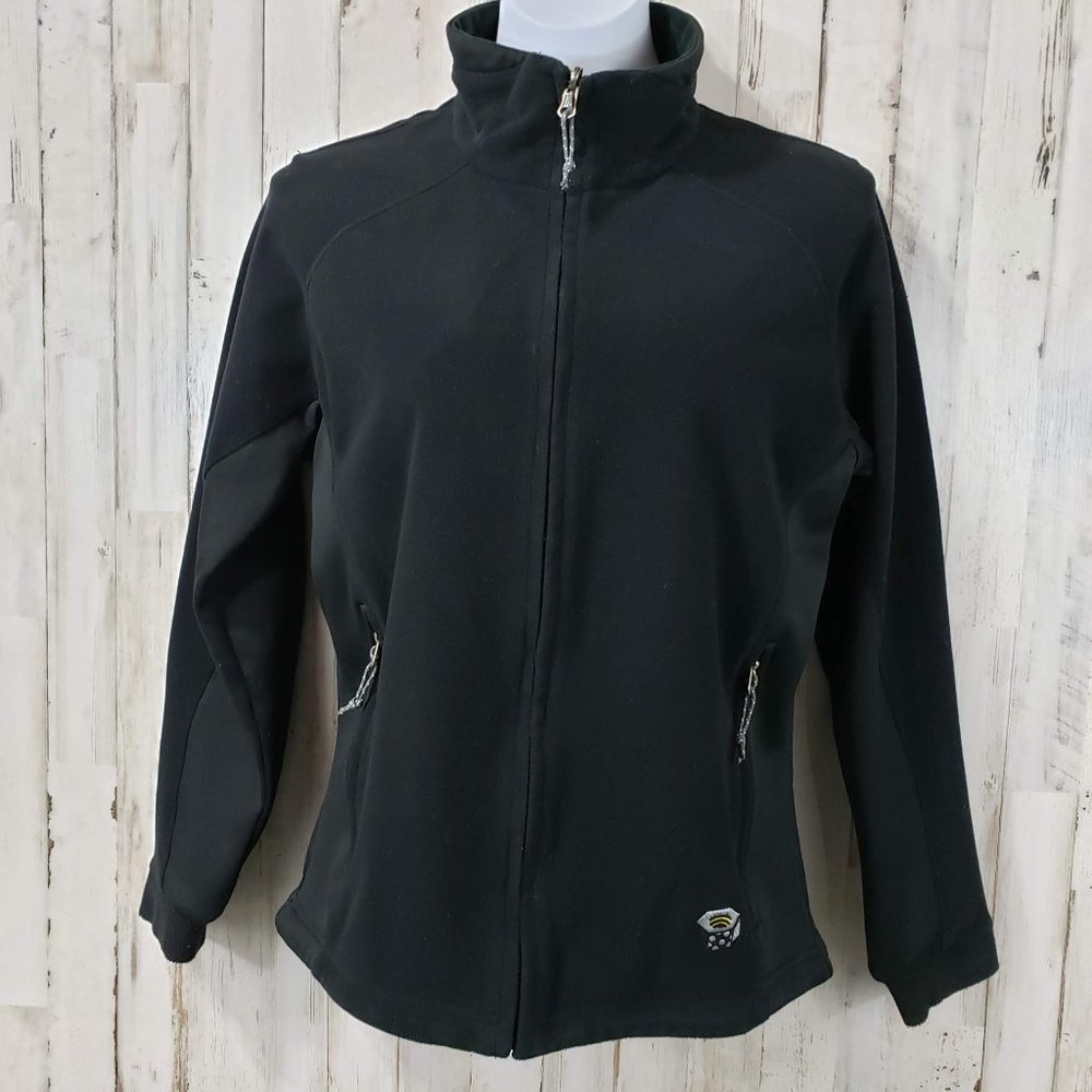 Mountain Hardwear Womens Jacket 10 Black Windstopper Full Zip P5